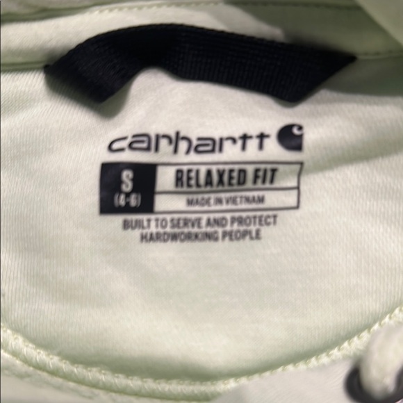 Carhartt Neon Green Hoodie with Blue Accents - Picture 3 of 4